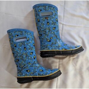 Bogs Bumble bee print rain boots insulated youth size 6